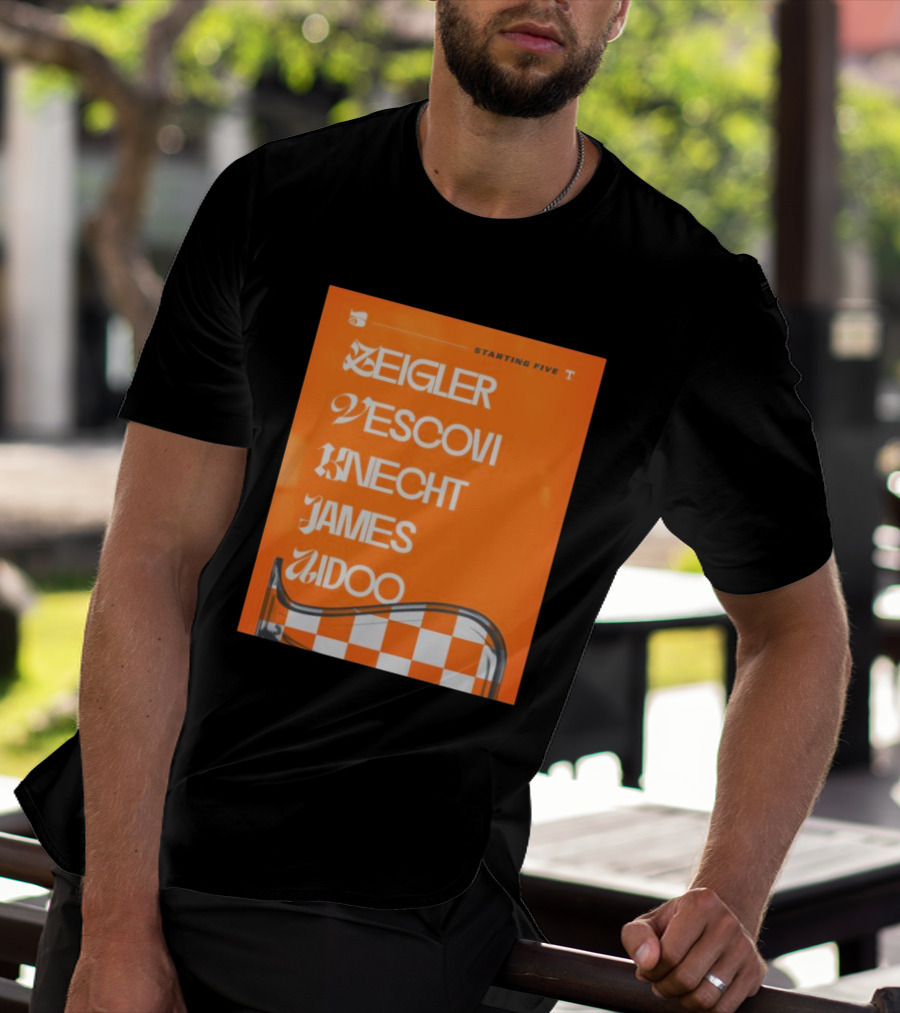 Zeigler Vescovi Knecht James Aidoo Tennessee Starting Five T-Shirt