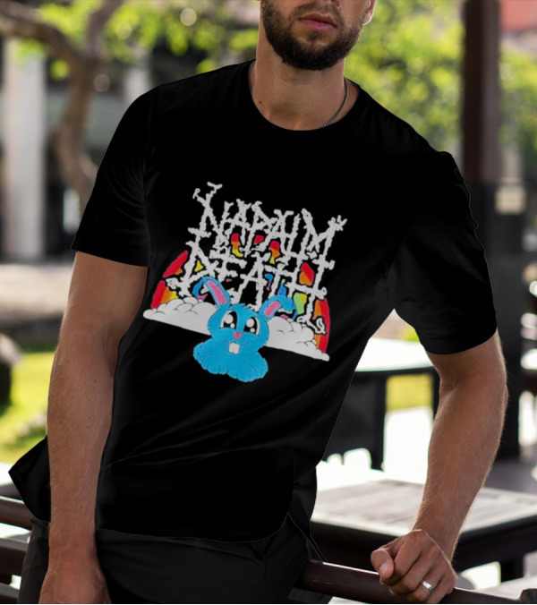 Napalm Death Rainbow Bunny Fobtours T-Shirt