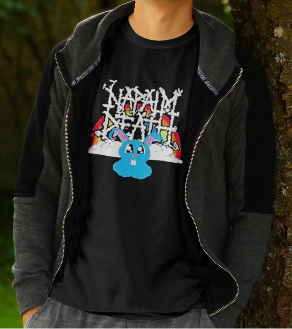 Napalm Death Rainbow Bunny Fobtours T-Shirt