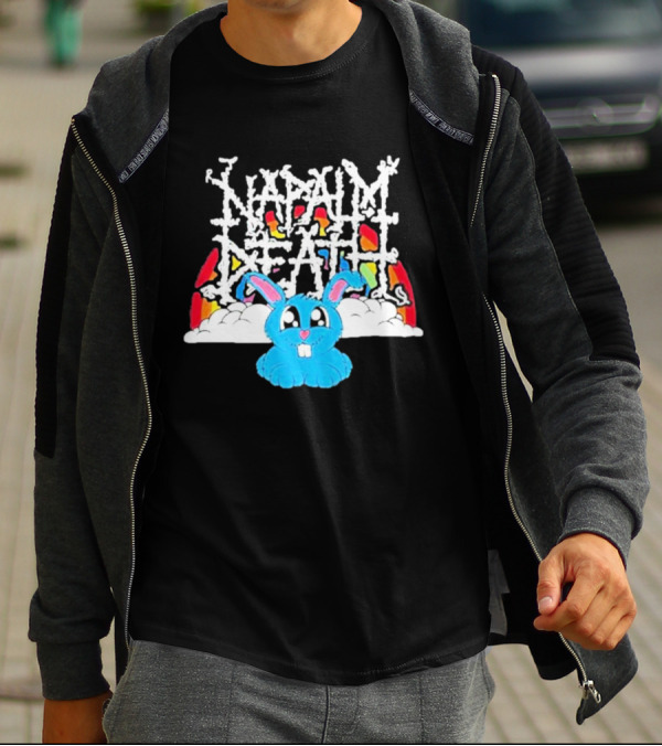 Napalm Death Rainbow Bunny Fobtours T-Shirt