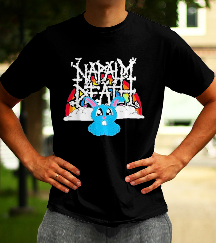 Napalm Death Rainbow Bunny Fobtours T-Shirt