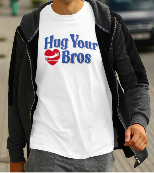 Friday Beers Hug Your Bros Heart Embrace T-Shirt