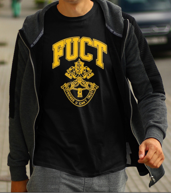 Fuct Friends U Can't Trust Vatican City Crest T-Shirt
