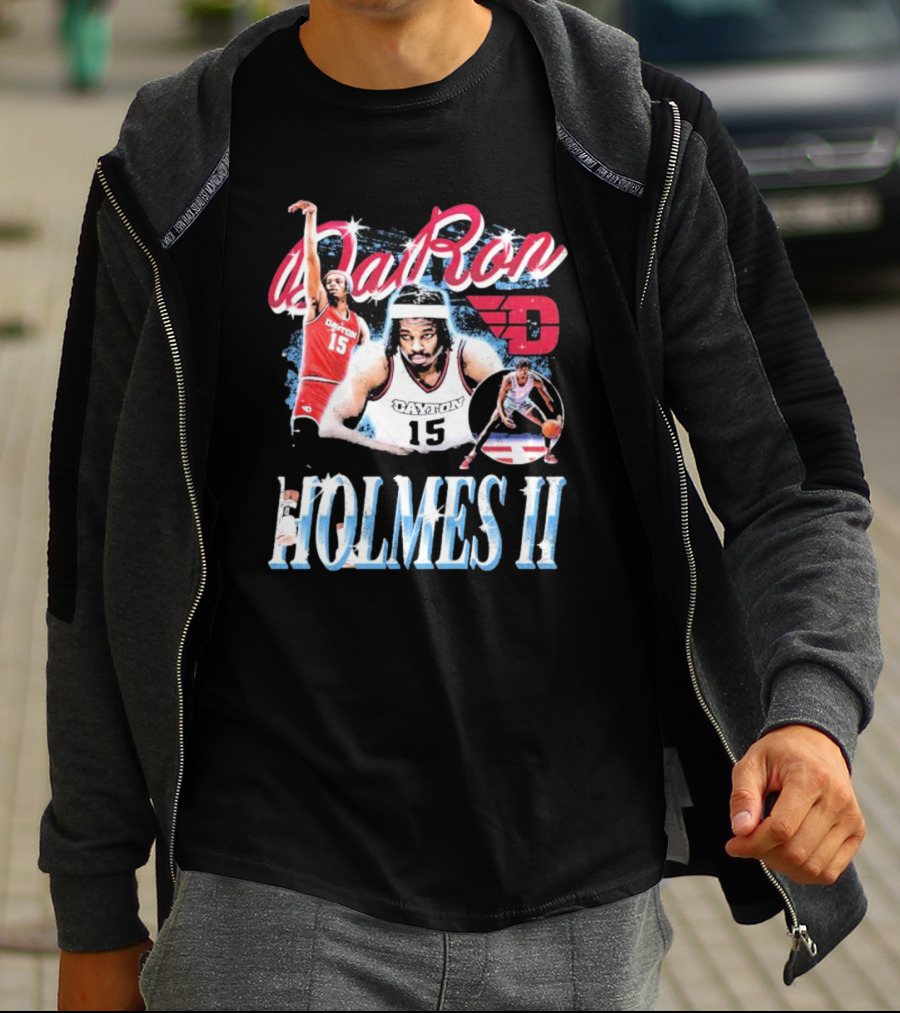 DaRon Holmes II Dayton Flyers Basketball Collage T-Shirt