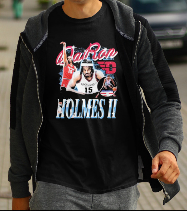DaRon Holmes II Dayton Flyers Basketball Collage T-Shirt