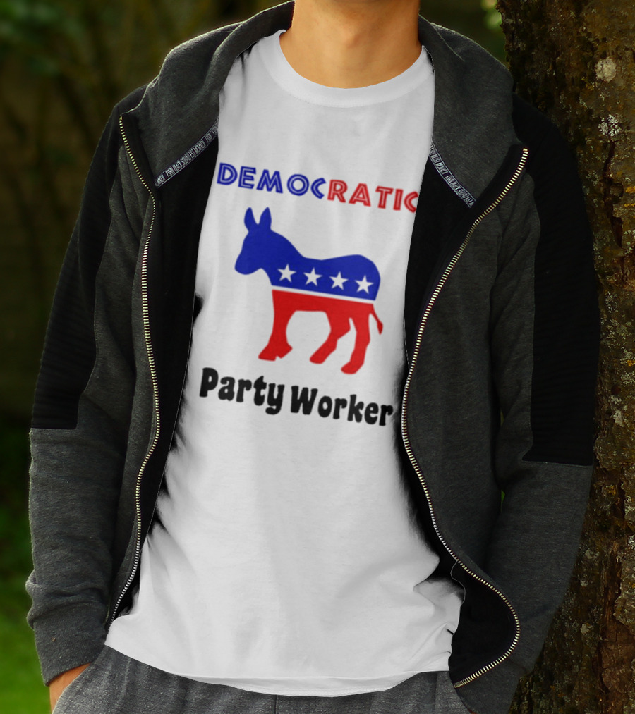 Democratic Party Worker Donkey Emblem T-Shirt