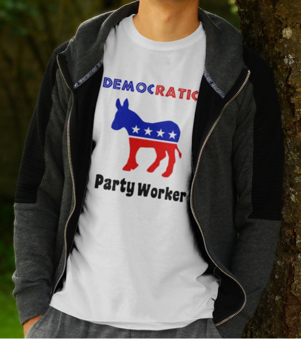 Democratic Party Worker Donkey Emblem T-Shirt