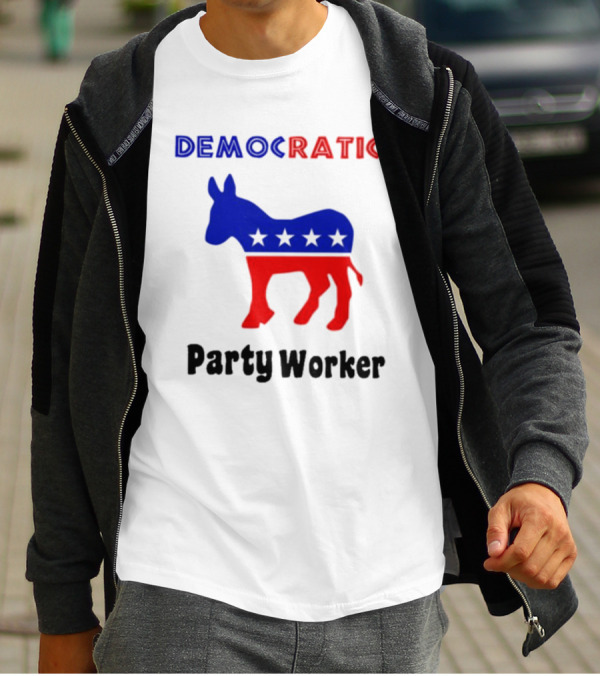 Democratic Party Worker Donkey Emblem T-Shirt