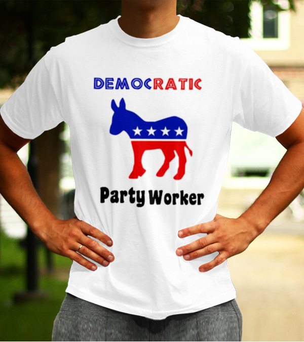 Democratic Party Worker Donkey Emblem T-Shirt