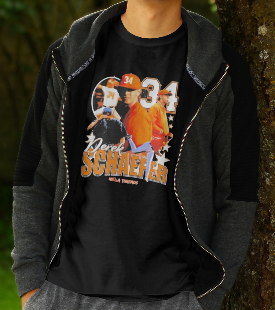 Derek Schaefer 34 Ninja Threads Baseball Star Athletic T-Shirt