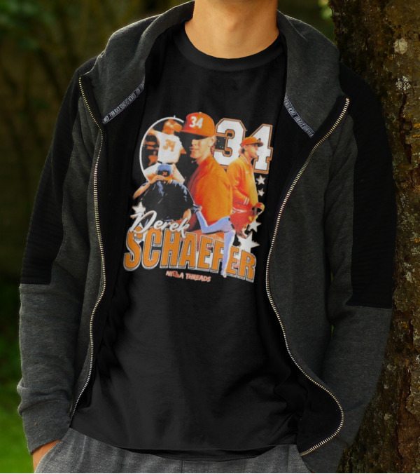 Derek Schaefer 34 Ninja Threads Baseball Star Athletic T-Shirt