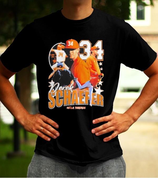 Derek Schaefer 34 Ninja Threads Baseball Star Athletic T-Shirt