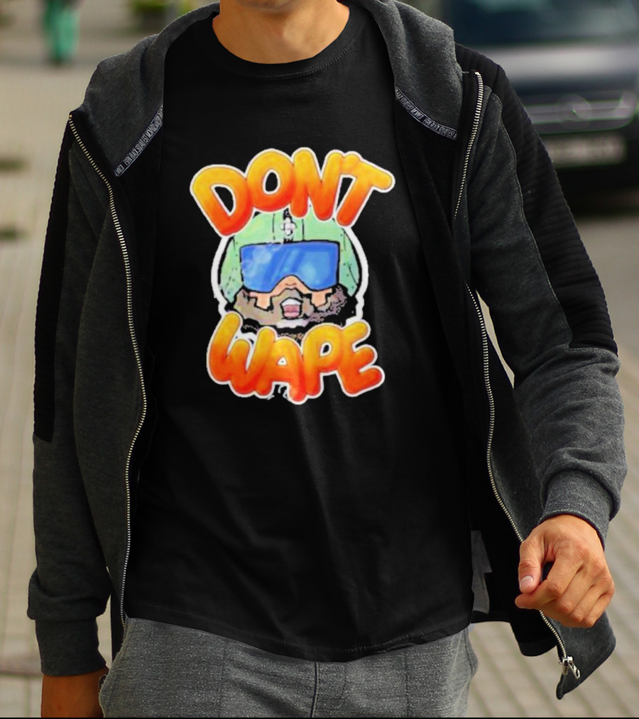Dick Masterson Don't Wape Bearded Guy In Helmet With Goggles T-Shirt