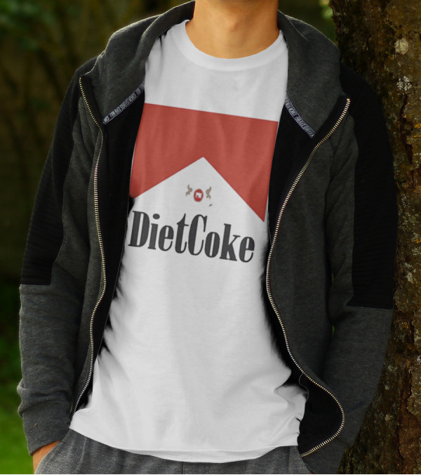 Diet Coke Marlboro Parody Cigarettes T-Shirt