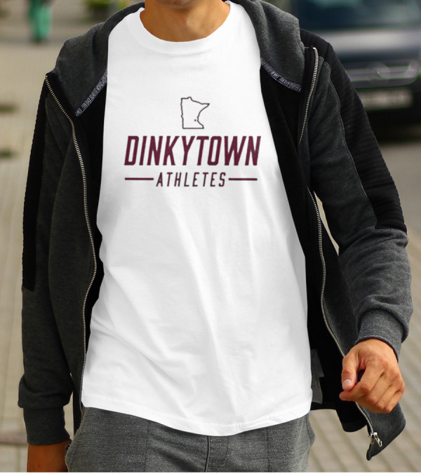 Dinkytown Athletes Map Minnesota Outline T-Shirt