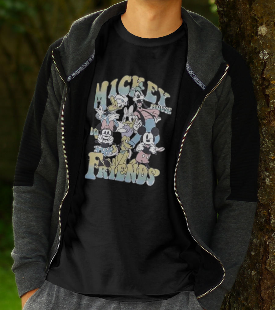 Mickey Mouse And Friends Group Portrait Youth Disney T-Shirt