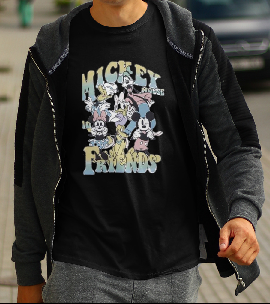 Mickey Mouse And Friends Group Portrait Youth Disney T-Shirt