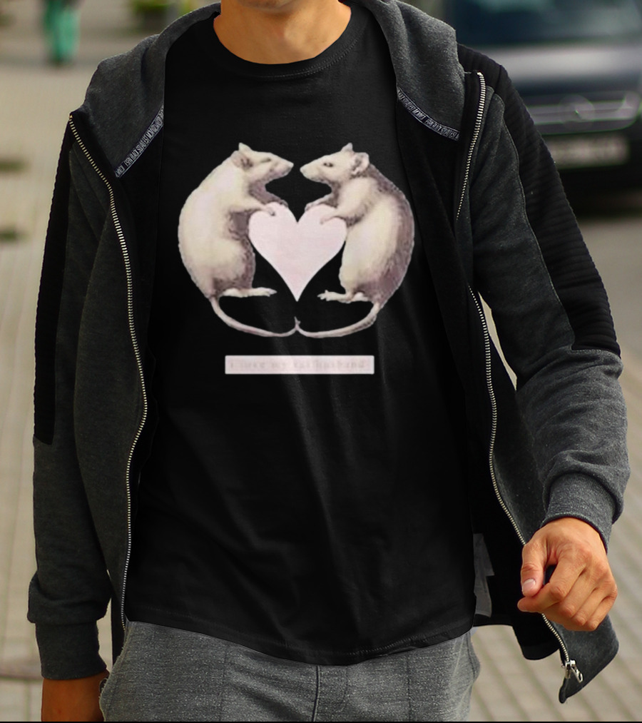 Dogecore I Love My Rat Husband Heart Rats T-Shirt
