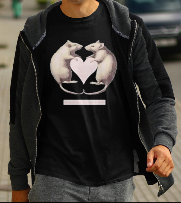 Dogecore I Love My Rat Husband Heart Rats T-Shirt