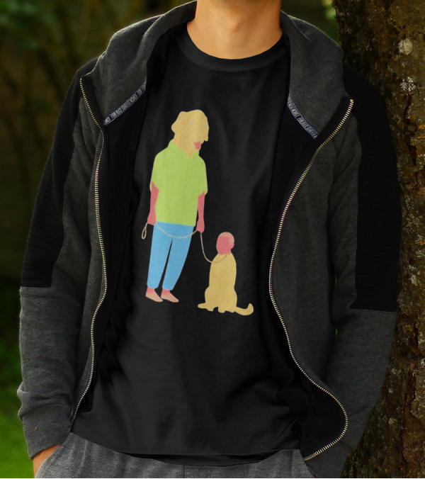 Dogswap Staselė Jakunskaitė Human Dog Head Swap T-Shirt
