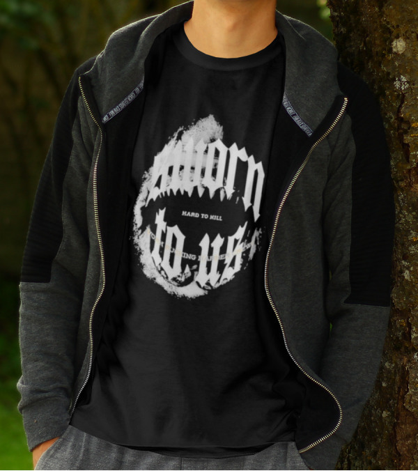 Doknowsworld Sworn To Us Hard To Kill Black Print T-Shirt