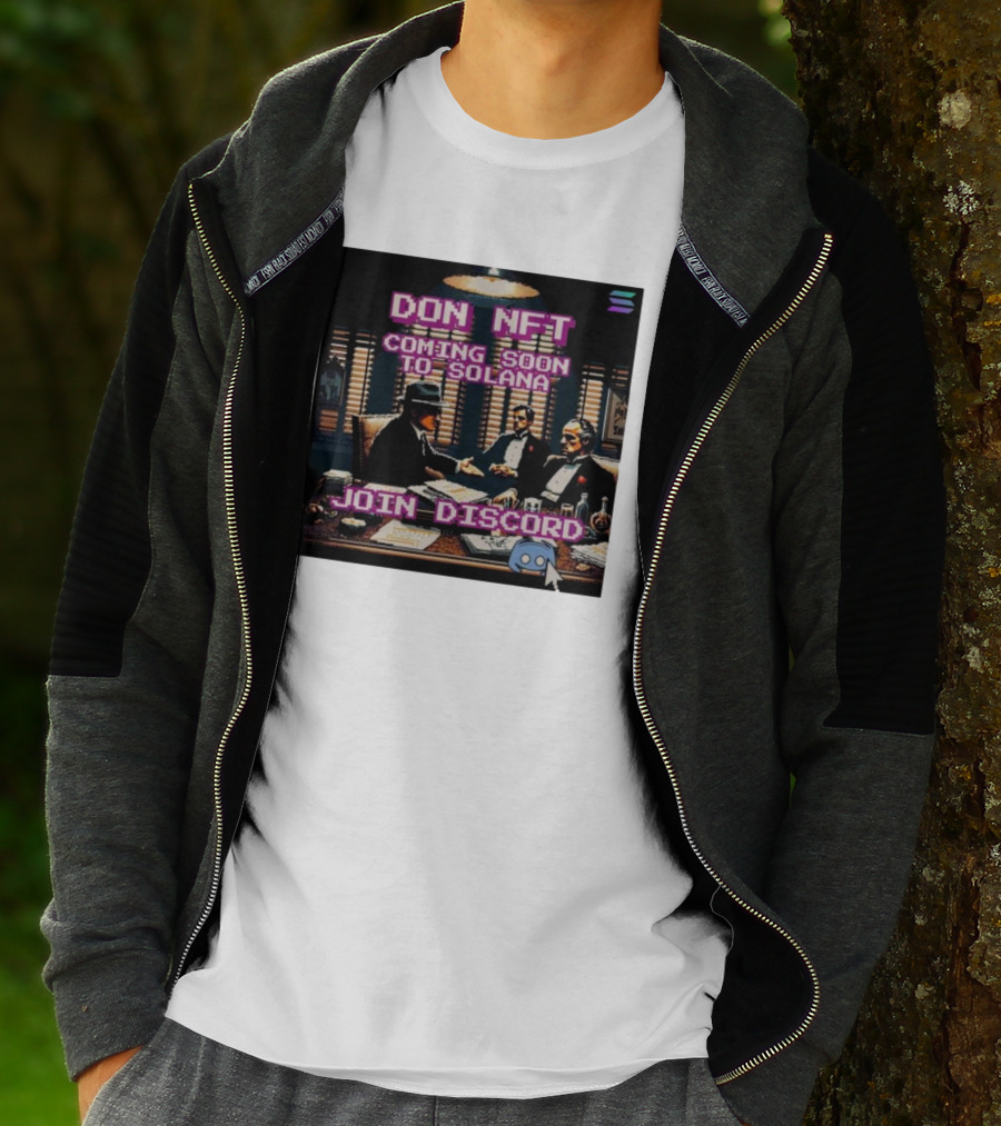 Don NFT Coming Soon To Solana Join Discord Pixel Art Gentlemen Meeting T-Shirt