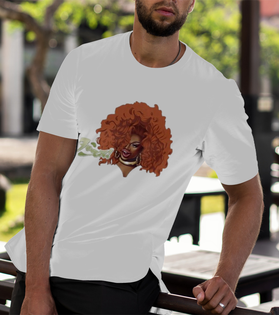 Drag Queen Sunami Foam Iconic Curly Hair T-Shirt