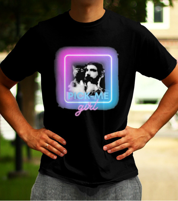 Pick Me Girl Neon Cat Square T-Shirt