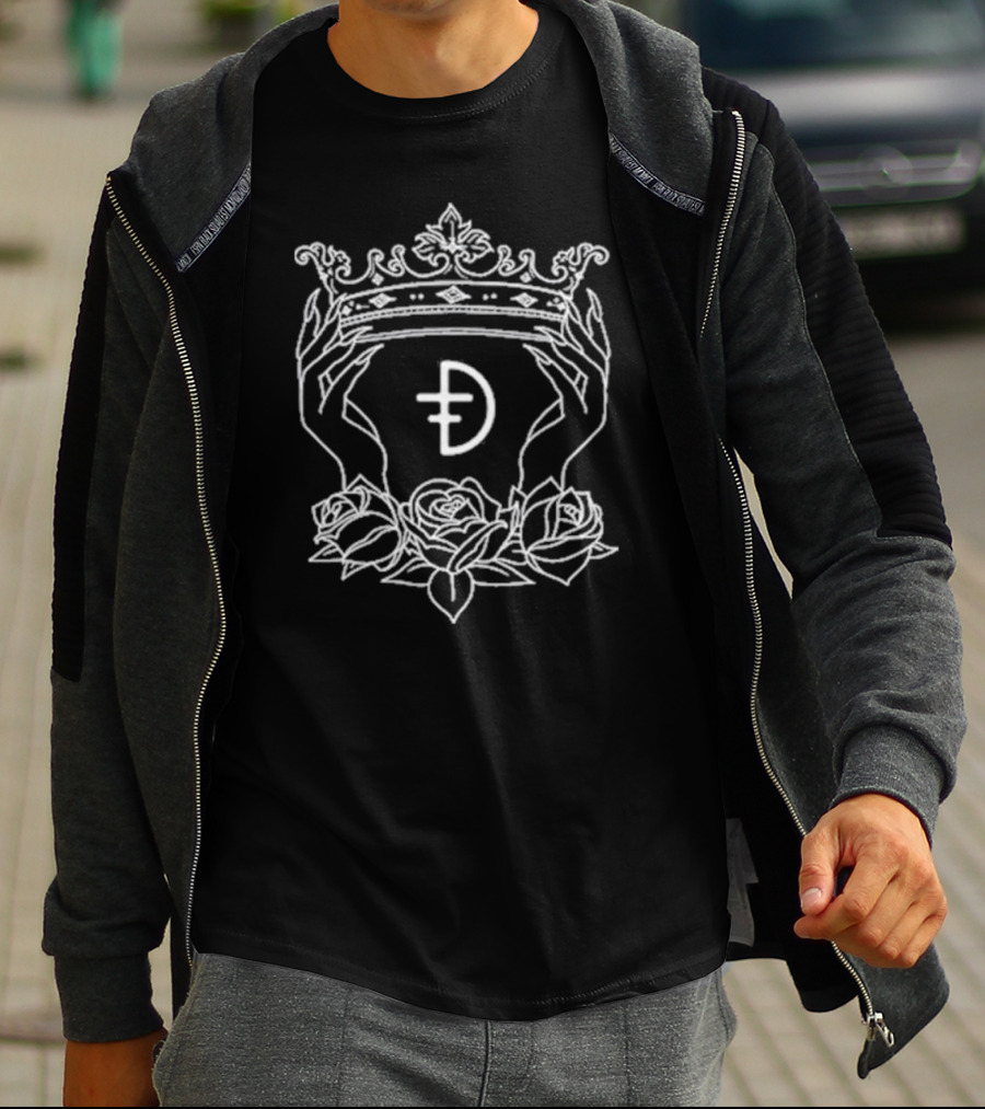 Drag Talk Rosy Crown Emblem With Ornate Floral And Hand Motif T-Shirt