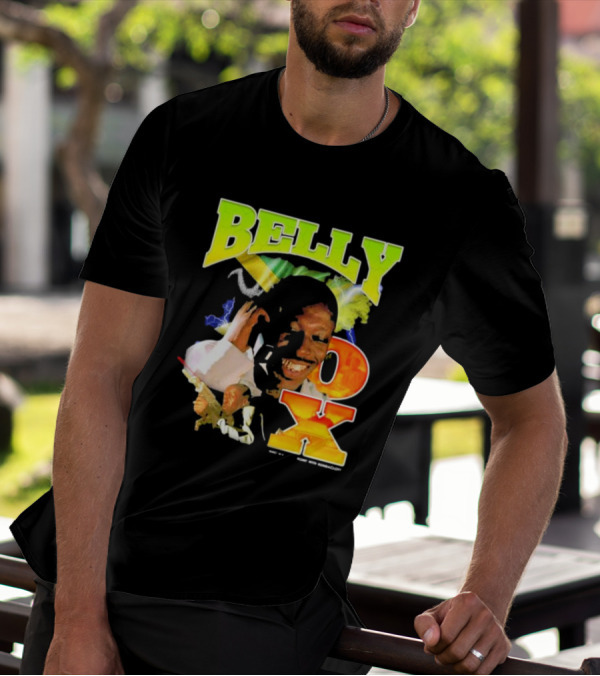 BELLY OX Romp With Bumbaclot Smiling Man With Phone And Gun T-Shirt