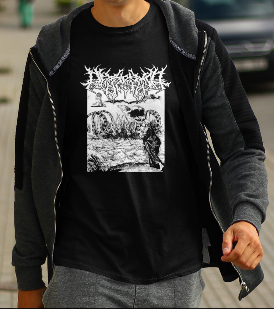 Biblically Accurate Girl’s Baby Surreal Angelic Encounter In Monochrome T-Shirt