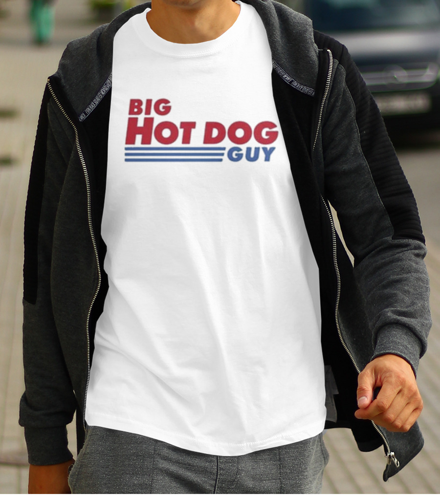 Big Hot Dog Guy Stripes T-Shirt
