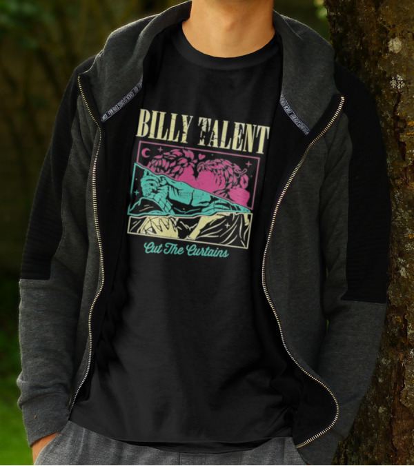 BILLY TALENT Cut The Curtains Kiss Night Pink Green Love Moon Star T-Shirt