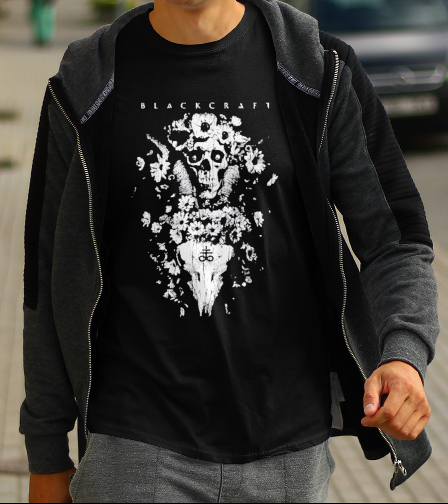 Blackcraft Cult Skull Floral Symbol Midsommar T-Shirt