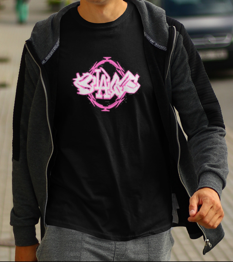 Bladee Razorwire Pink Graffiti LA T-Shirt
