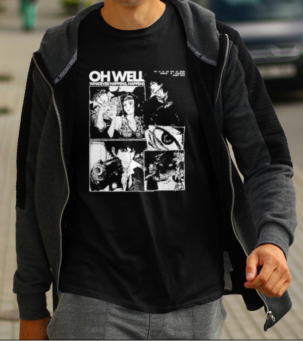 Cowboy Bebop Oh Well Whatever Happens Happens Manga Panels Day 28 Of 365 Days T-Shirt