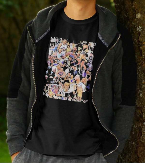 Happy Birthday Stephen Curry Basketball Court Emotions Collage T-Shirt