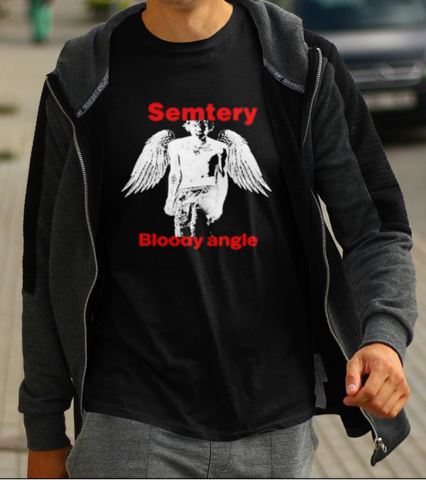 Semetery Bloody Angle Haunted Mound Angel T-Shirt