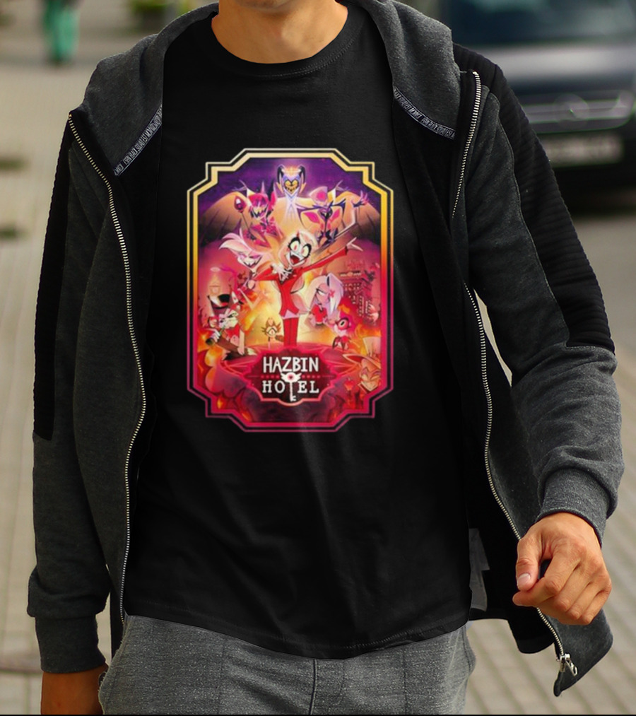 Hazbin Hotel Vibrant Character Montage T-Shirt