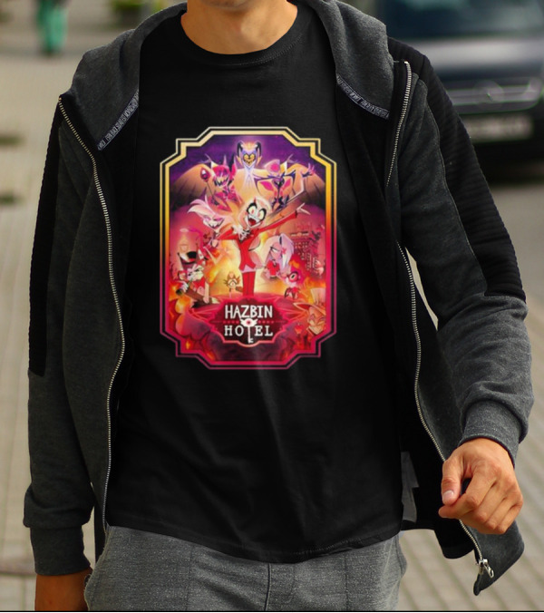 Hazbin Hotel Vibrant Character Montage T-Shirt