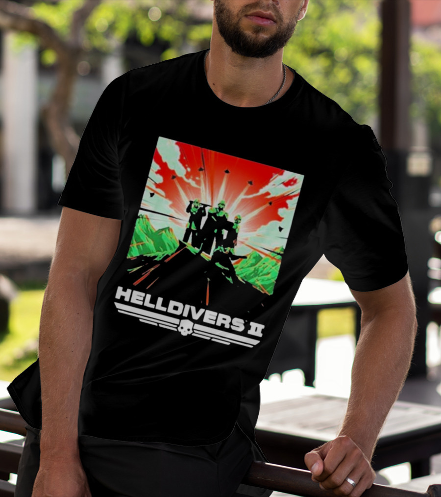 HELLDIVERS II Colorful Video Game Artwork T-Shirt