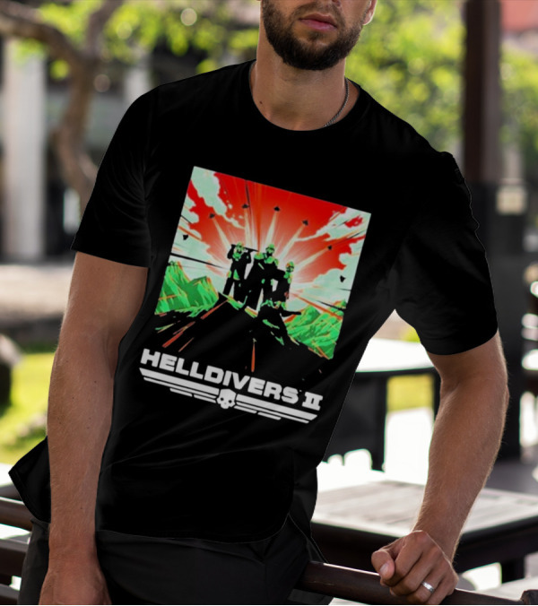 HELLDIVERS II Colorful Video Game Artwork T-Shirt
