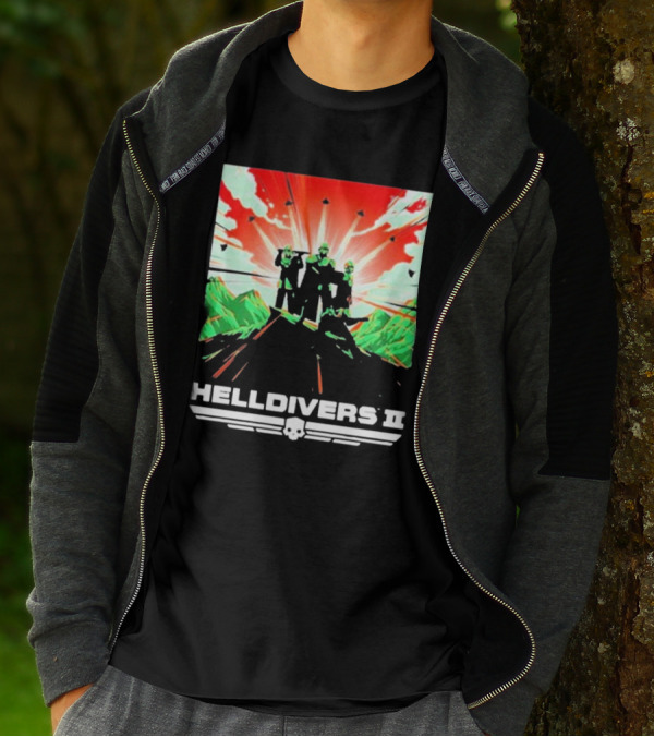 HELLDIVERS II Colorful Video Game Artwork T-Shirt