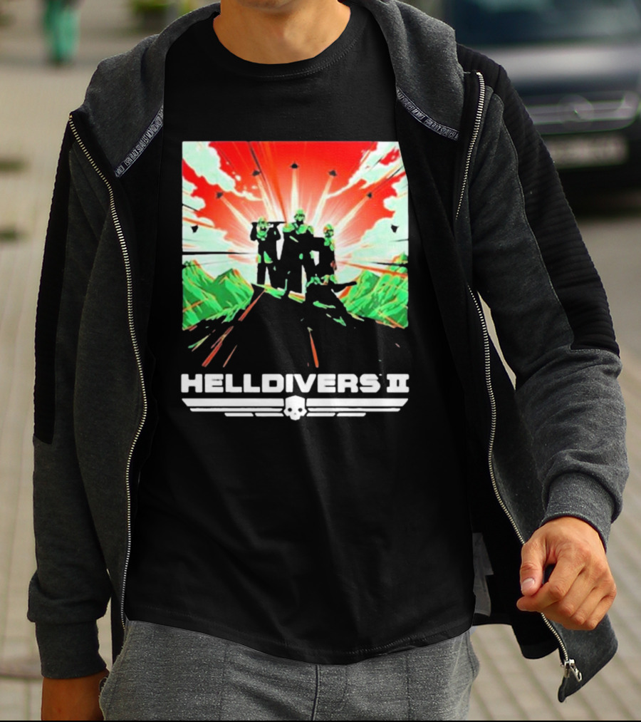 HELLDIVERS II Colorful Video Game Artwork T-Shirt