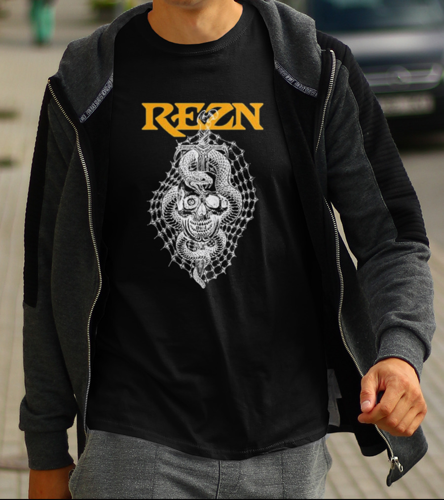 Hello Rezn Skull And Snake Web T-Shirt