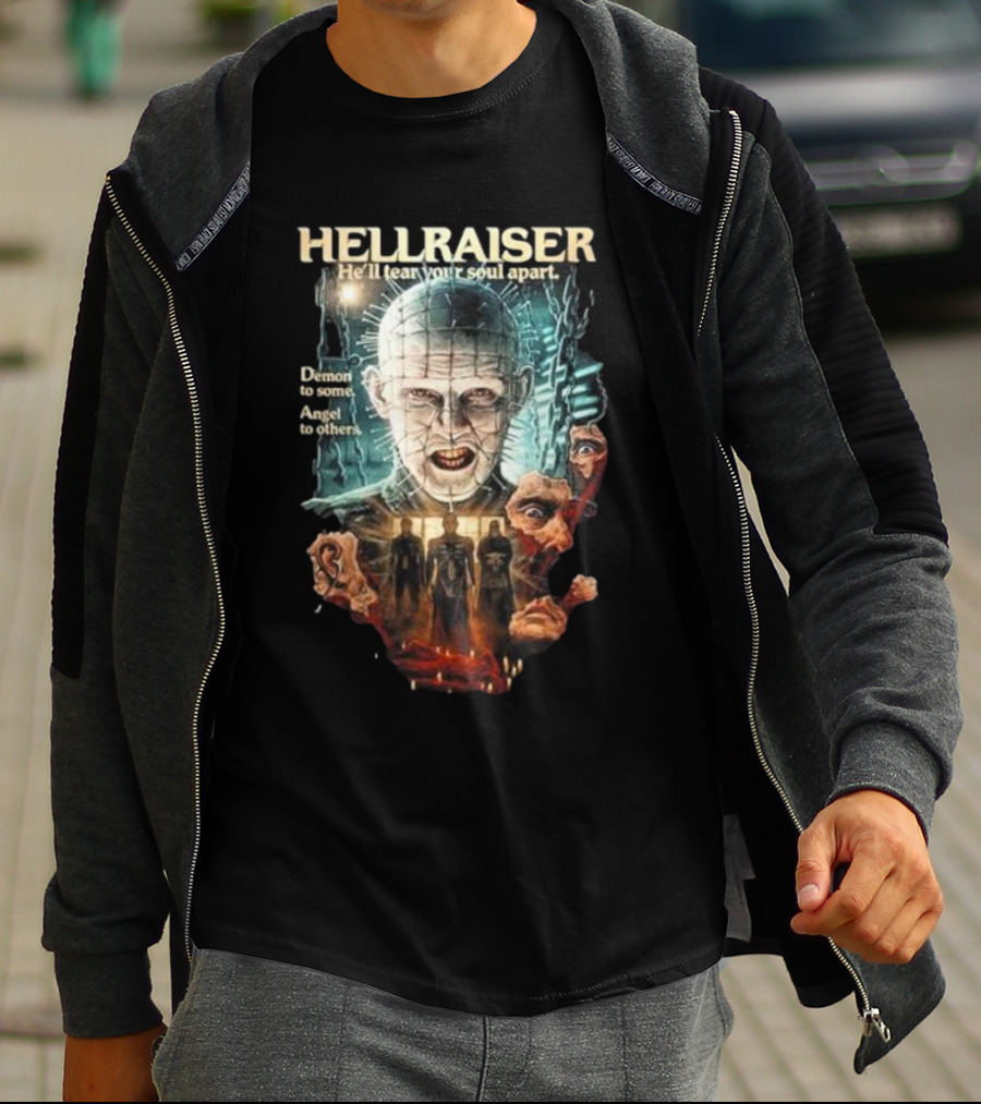 Hellraiser He'll Tear Your Soul Apart Demon To Some Angel To Others T-Shirt