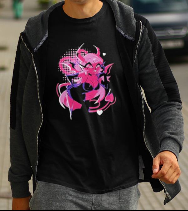 Helluva Boss Verosika Mayday Pink Demon Character T-Shirt