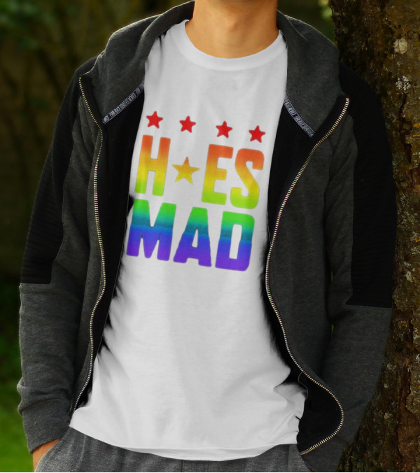 Hoes Mad Rainbow Stars Pride T-Shirt