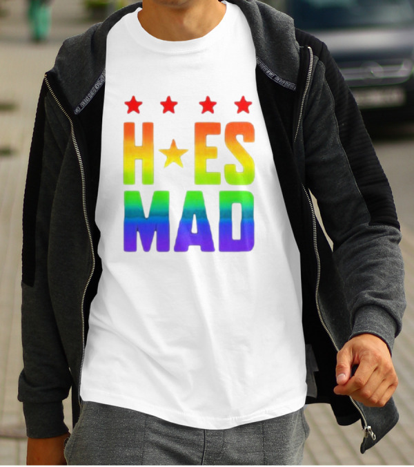 Hoes Mad Rainbow Stars Pride T-Shirt