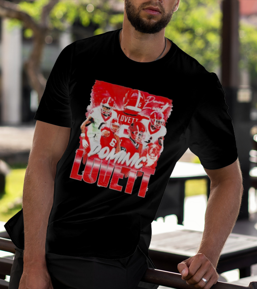 Georgia Bulldogs Dominic Lovett Football Sportswear T-Shirt